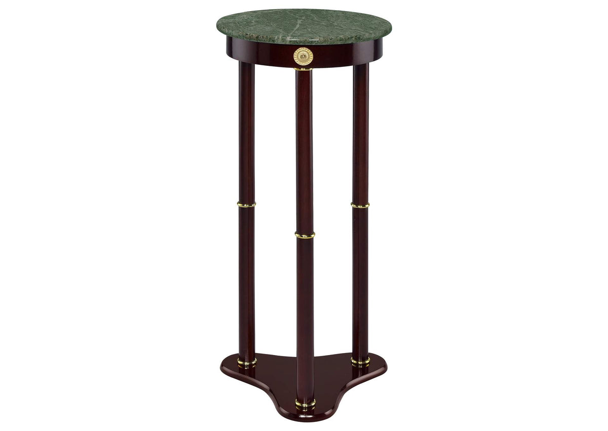 Edie Round Marble Top Plant Stand Merlot