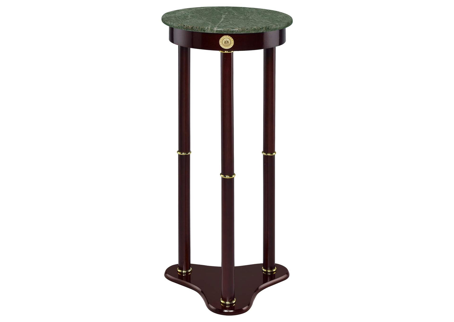 Edie Round Marble Top Plant Stand Merlot