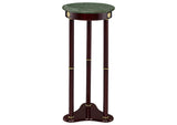 3315 Edie Round Marble Top Plant Stand Merlot