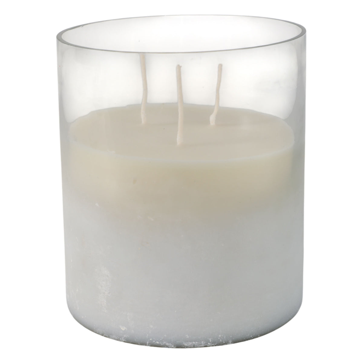 6" Jasmine Frosted Glass Candle - Clear / Frost