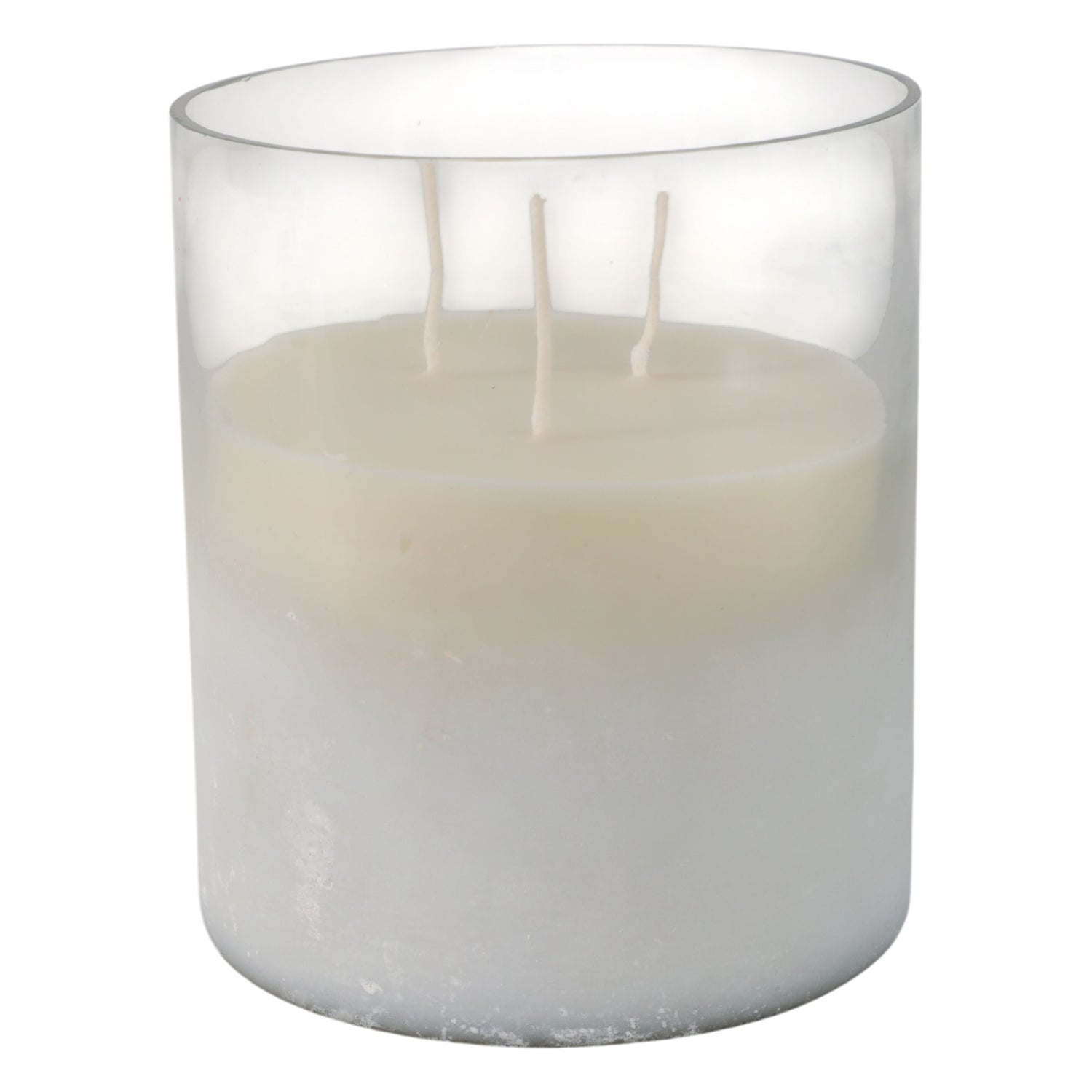 6" Jasmine Frosted Glass Candle - Clear / Frost