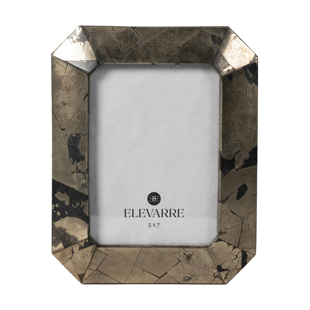 Livio Pyrite Semi-Precious Stone Photo Frame 5X7" - Bronze