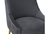 TOV-D68222 Beatrix Pleated Dark Grey Velvet Counter Stool