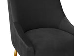 TOV-D68223 Beatrix Pleated Black Velvet Bar Stool