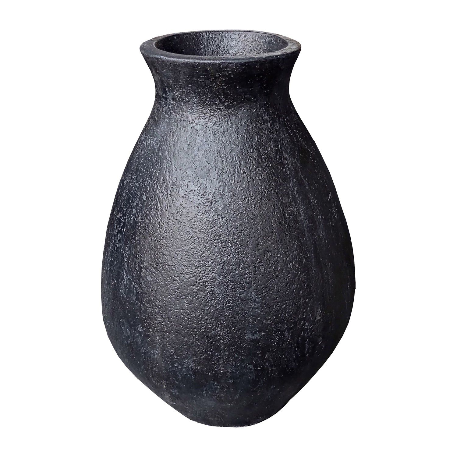 Terracotta 16" Organic Vase - Black