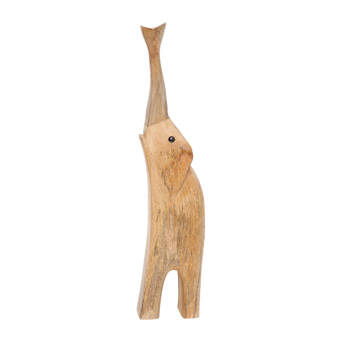 Mango Wood 15" Skinny Elephant - Brown