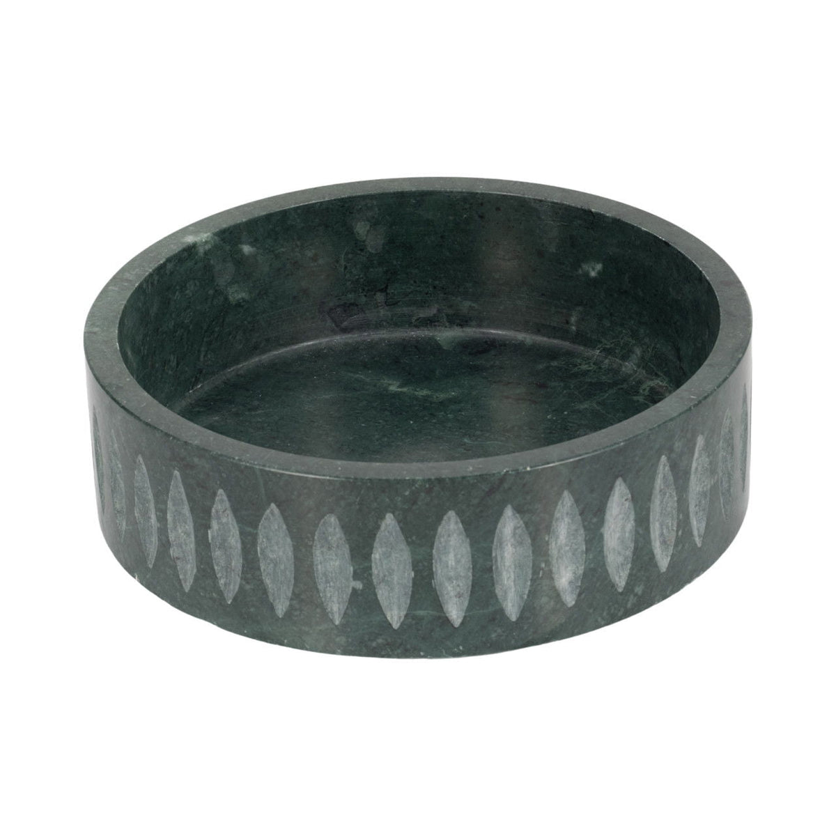 12" Rosalie Marble Bowl - Green