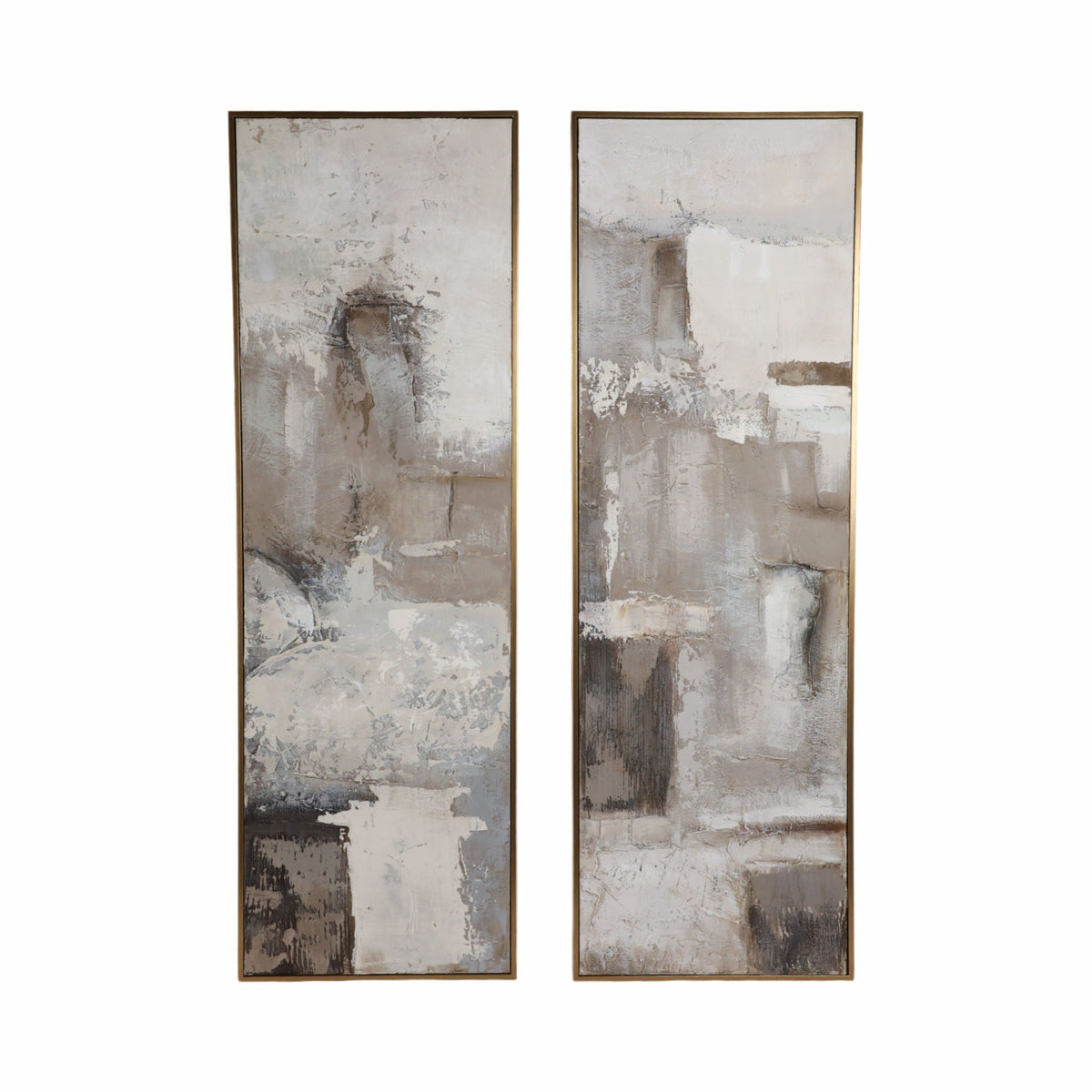 22X70 Kazu Handpainted Wall Art (Set of 2) - Gray
