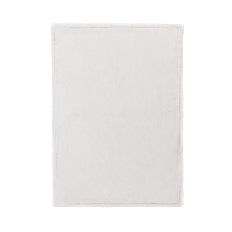 Throws - 50" x 70" TC Taiga Faux Fur Throw - Ivory