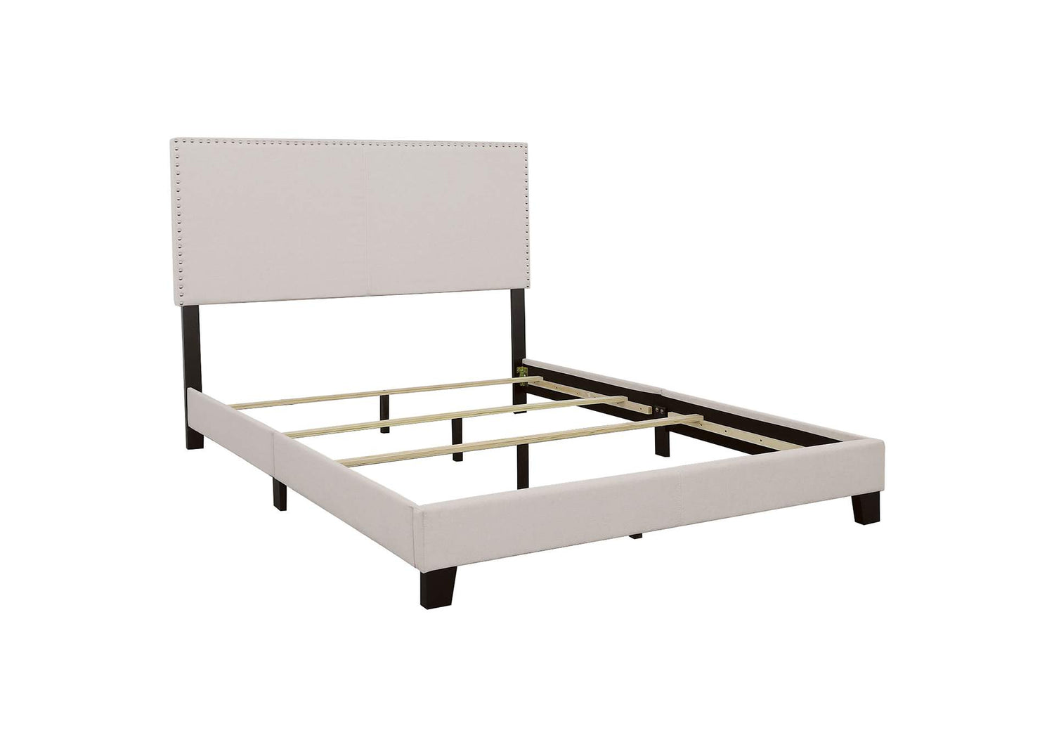 Boyd Upholstered Eastern King Panel Bed Ivory