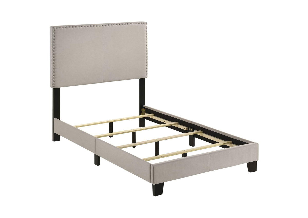 Boyd Upholstered Twin Panel Bed Ivory