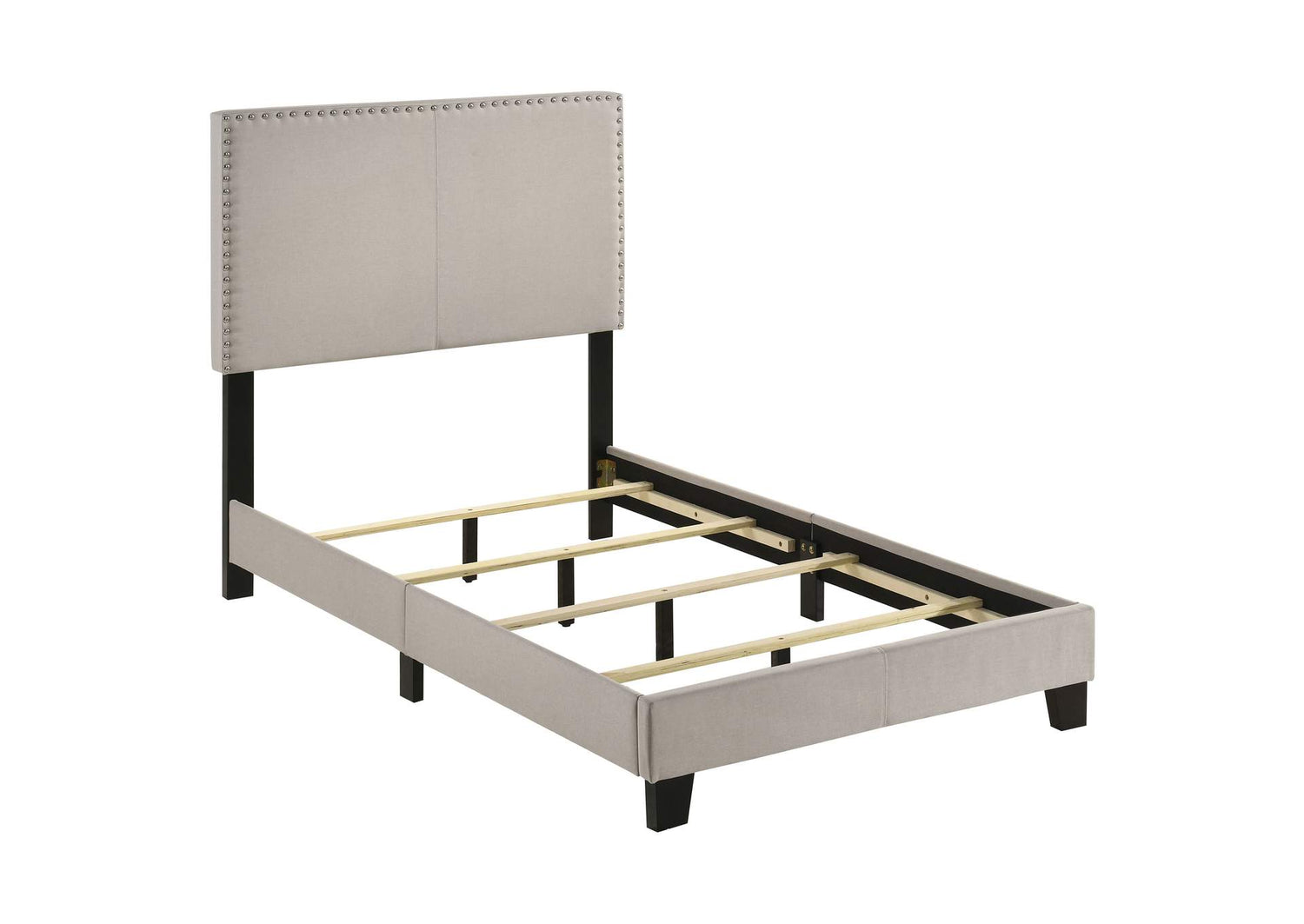 Boyd Upholstered Twin Panel Bed Ivory