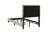 350051T Boyd Upholstered Twin Panel Bed Ivory