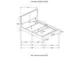 350061F Boyd Upholstered Full Panel Bed Charcoal