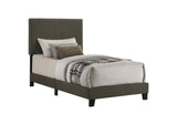 350061T Boyd Upholstered Twin Panel Bed Charcoal