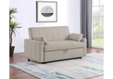 350142 Portland Boucle Upholstered Sleeper Sofa Bed Latte