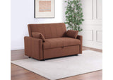 350145 Portland Boucle Upholstered Sleeper Sofa Bed Copper