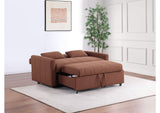 350145 Portland Boucle Upholstered Sleeper Sofa Bed Copper