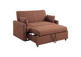 350145 Portland Boucle Upholstered Sleeper Sofa Bed Copper
