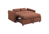 350145 Portland Boucle Upholstered Sleeper Sofa Bed Copper