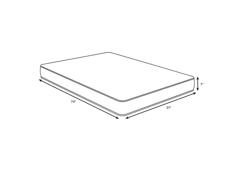 350155T Quimby 7-inch Twin Innerspring Quilted Foam Mattress
