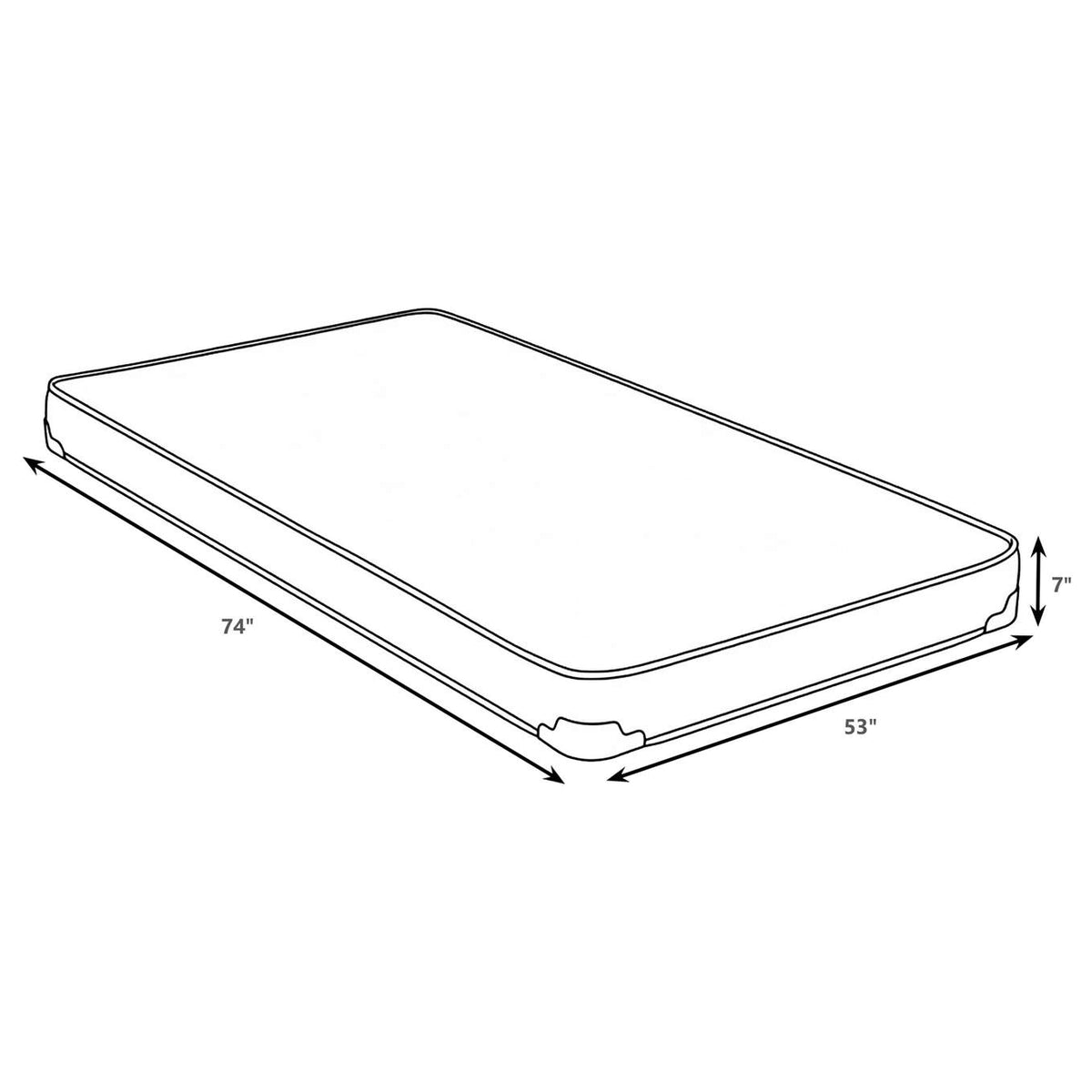 350160F Drover 7-inch Full Foam Mattress with Built-in Bunkie Board