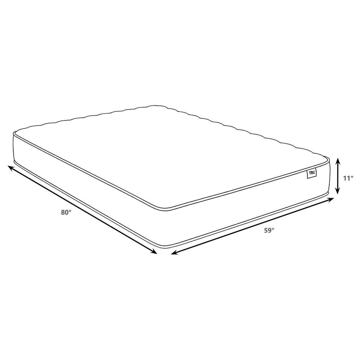 350170Q Hayes Queen Firm Tight Top Hybrid Mattress White