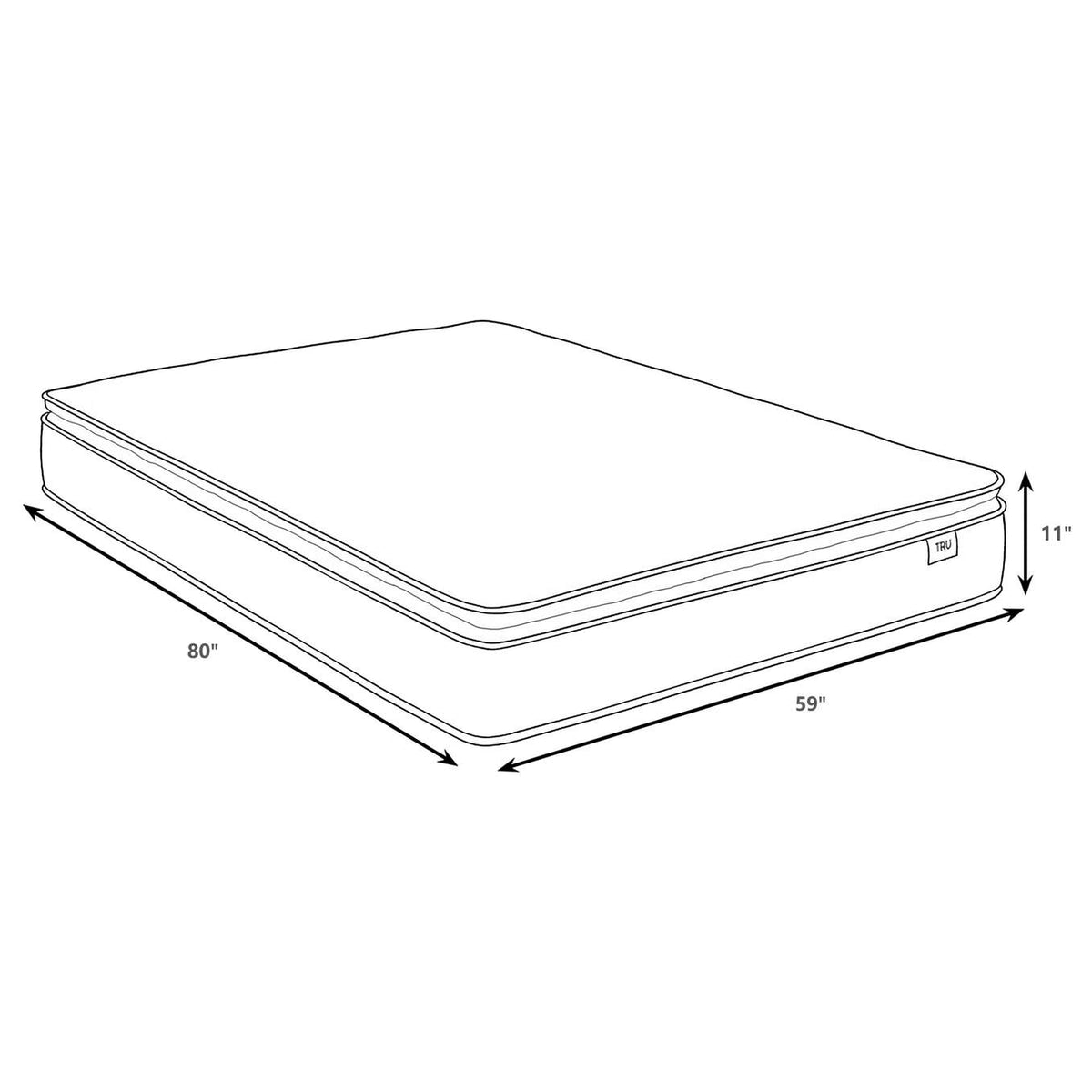 350362Q Hayes 11-inch Queen Pillow Top Memory Foam Hybrid Mattress