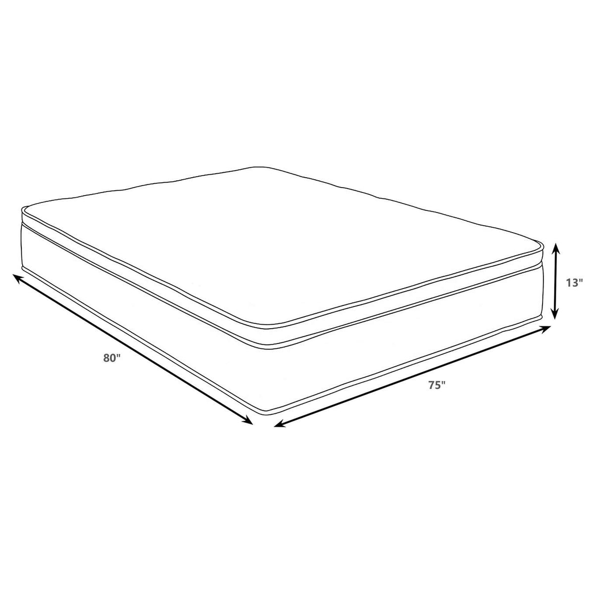 350363KE Sommet 13-inch Eastern King Bamboo Euro Top Foam Hybrid Mattress