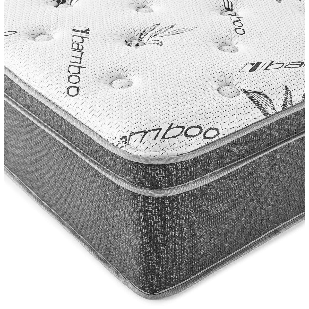 350363KW Sommet 13-inch California King Bamboo Euro Top Hybrid Mattress