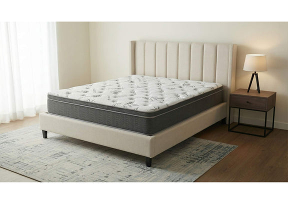 350363T Sommet 13-inch Twin Bamboo Euro Top Memory Foam Hybrid Mattress