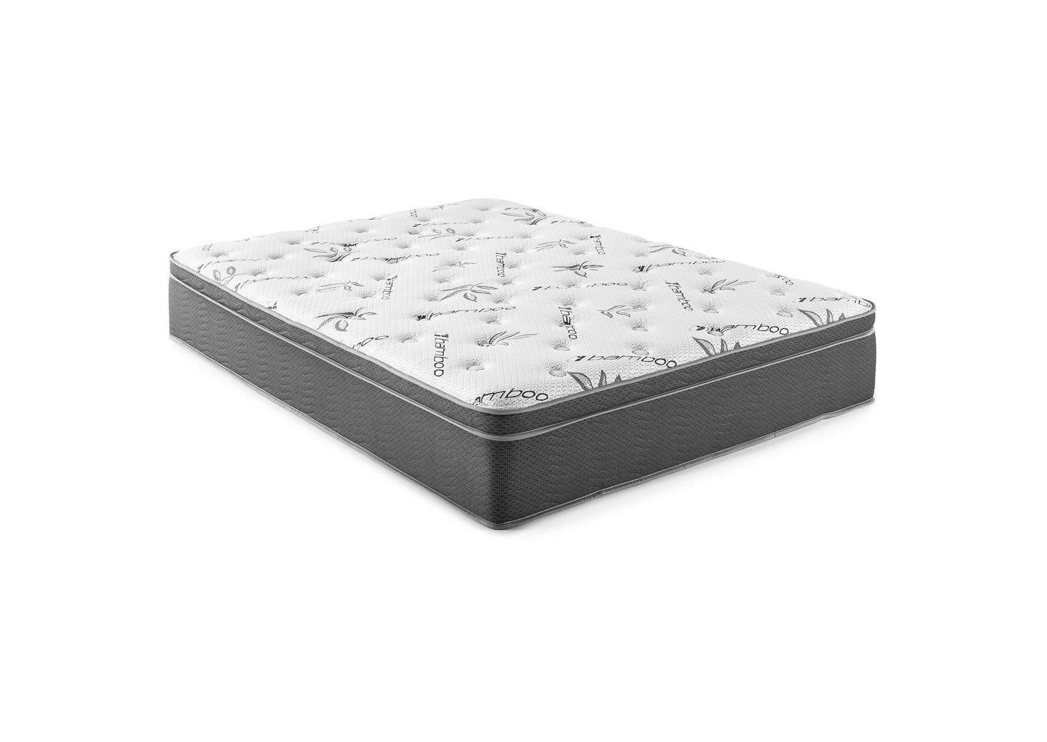 350363T Sommet 13-inch Twin Bamboo Euro Top Memory Foam Hybrid Mattress