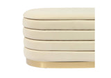 TOV-OC68153 Lillian Cream Velvet Storage Bench