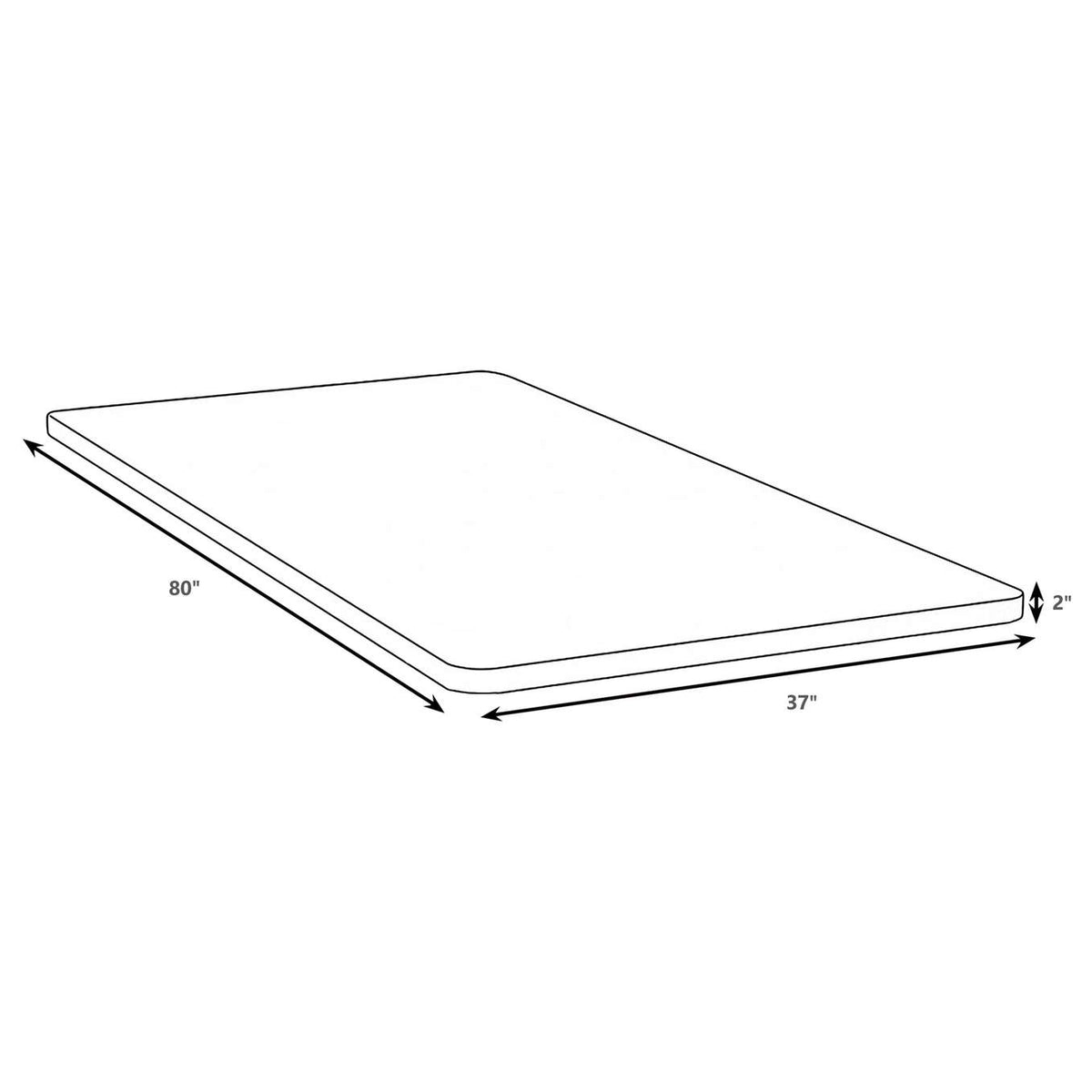350410TL Eckard Twin XL Bunkie Board Foundation