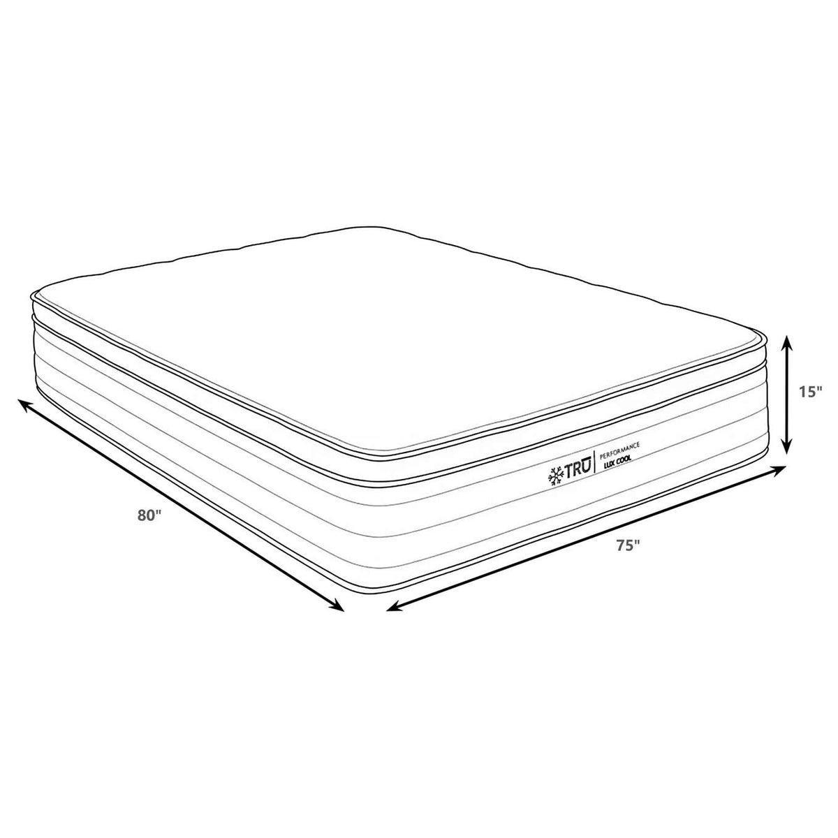 350412KE Montlake 15-inch East King Cool Euro Top Foam Hybrid Mattress