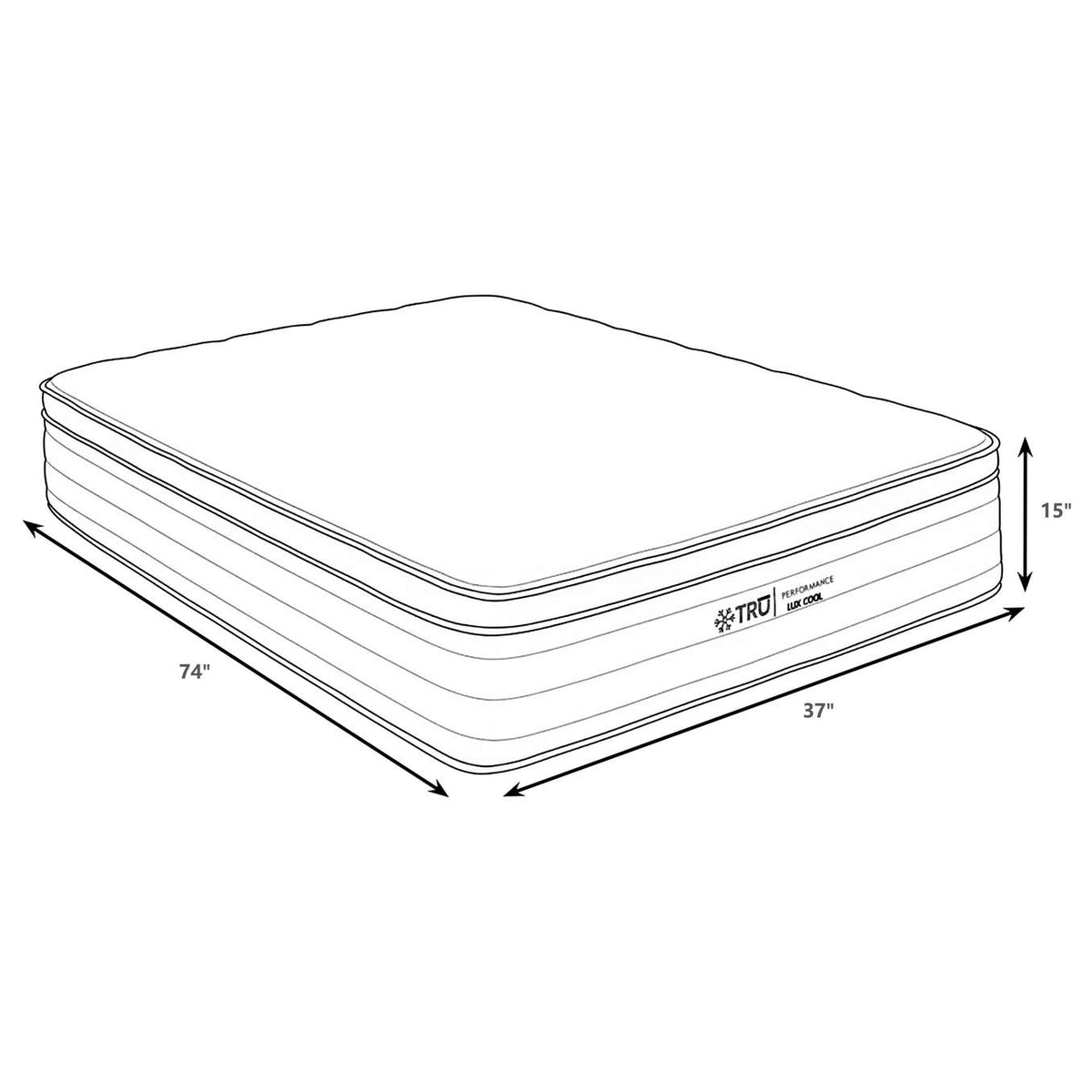 350412T Montlake 15-inch Twin Cool Euro Top Foam Hybrid Mattress