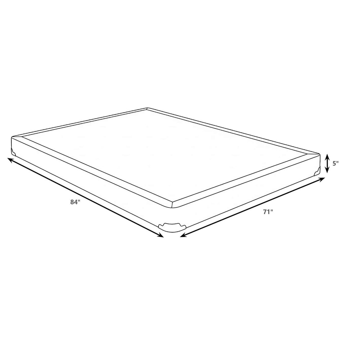 350415KW Mercer 5-inch Split California King Low Profile Foundation
