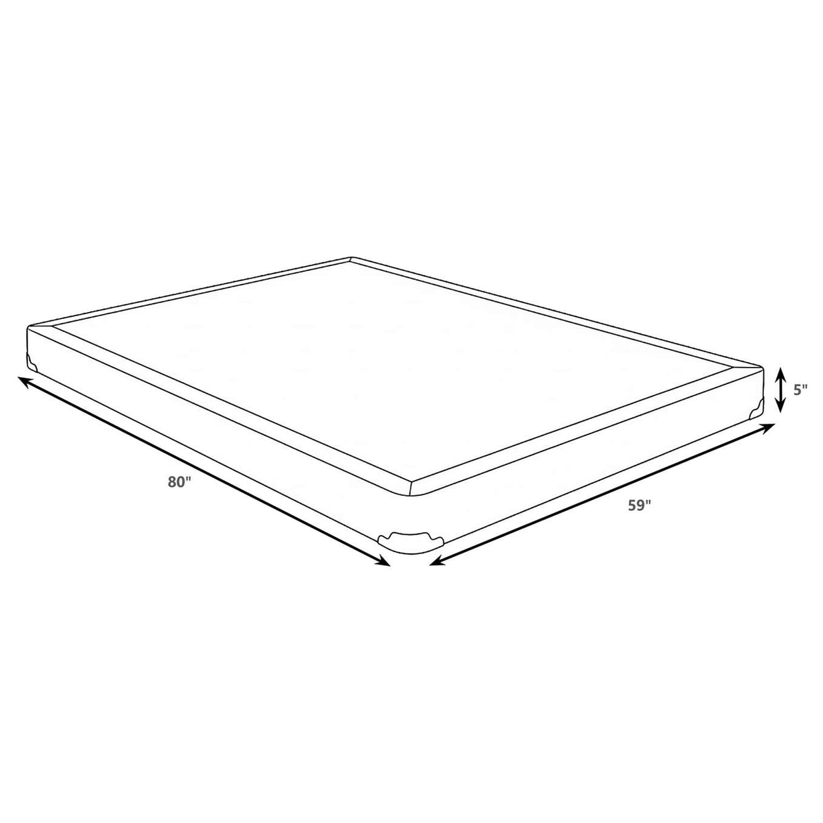 350415Q Mercer 5-inch Queen Low Profile Box Spring Foundation