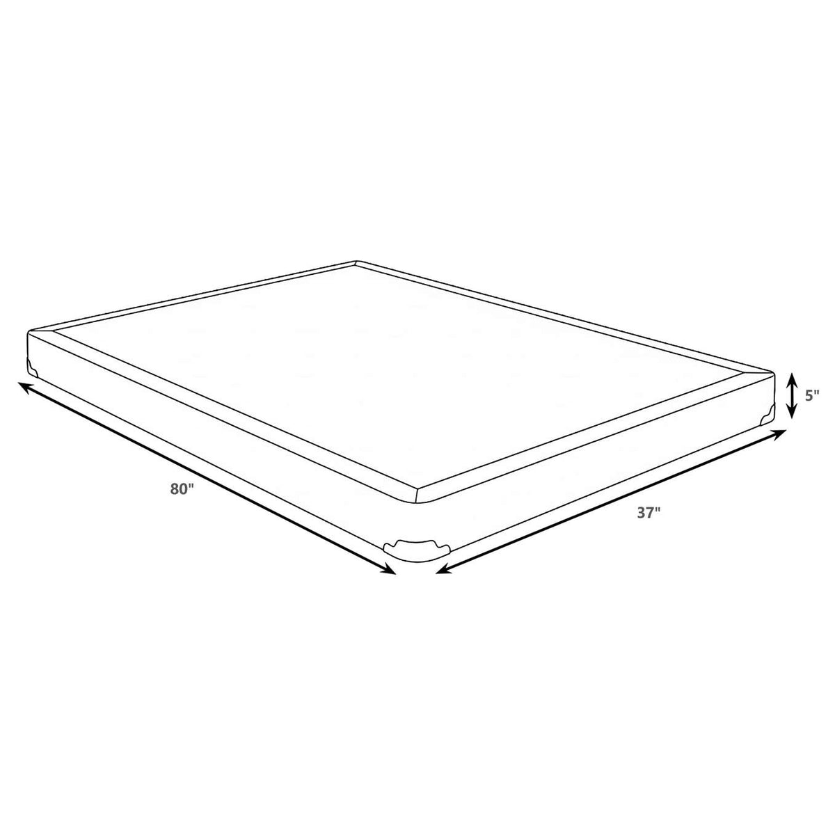 350415TL Mercer 5-inch Twin XL Low Profile Box Spring Foundation
