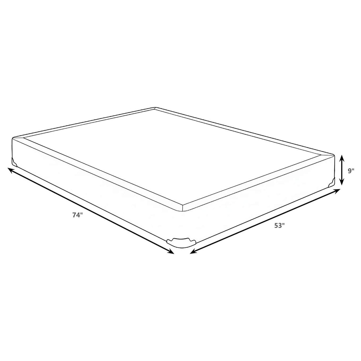 350416F Mercer 9-inch Full Standard Box Spring Foundation