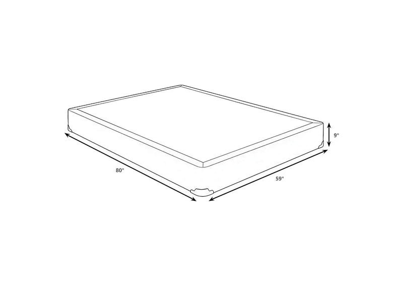 350416Q Mercer 9-inch Queen Standard Box Spring Foundation