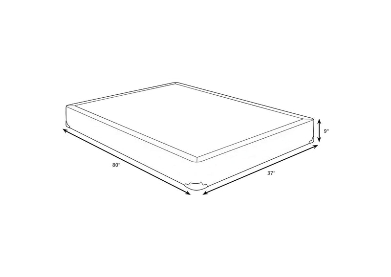 350416TL Mercer 9-inch Twin XL Standard Box Spring Foundation