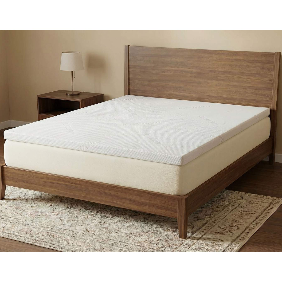 350419Q Cascade 3-inch Queen Cool Memory Foam Mattress Topper