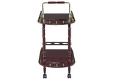 3512 Palmer 2-tier Rectangular Wood Bar Cart Merlot
