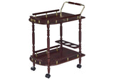 3512 Palmer 2-tier Rectangular Wood Bar Cart Merlot