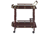 3512 Palmer 2-tier Rectangular Wood Bar Cart Merlot