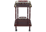 3512 Palmer 2-tier Rectangular Wood Bar Cart Merlot