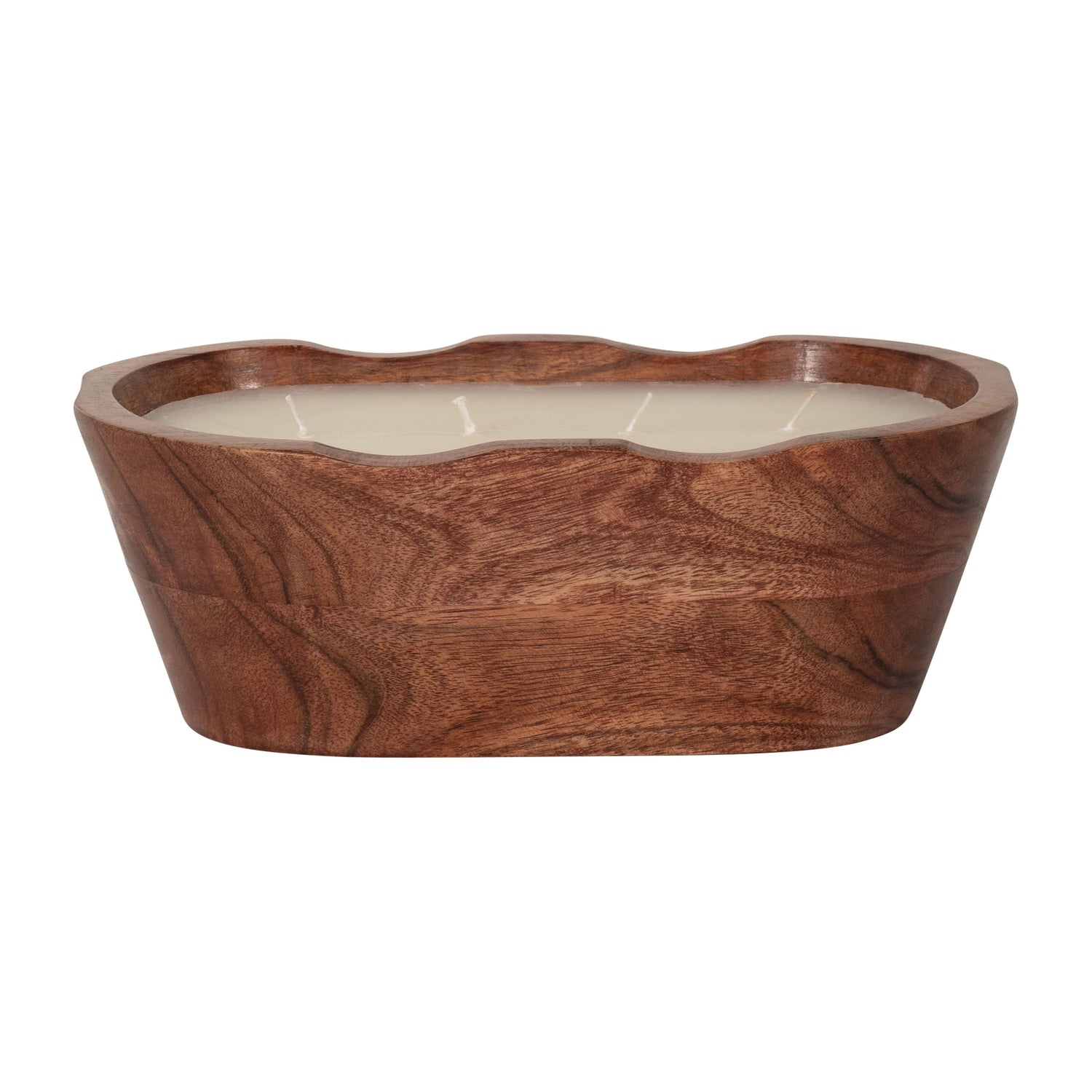 9" 19 Oz Vanilla Oval Bowl Candle - Natural