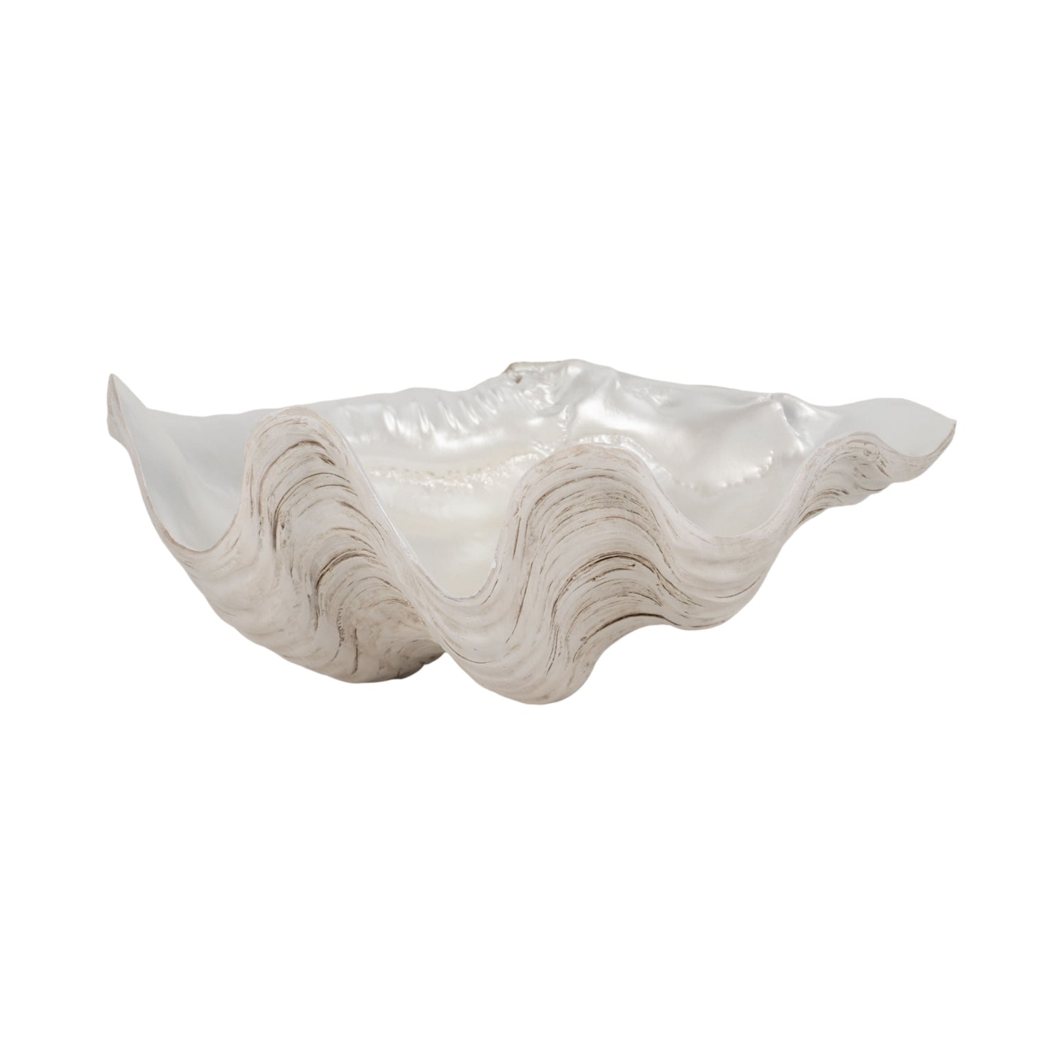 9" Pearlized Shell Bowl - Ivory