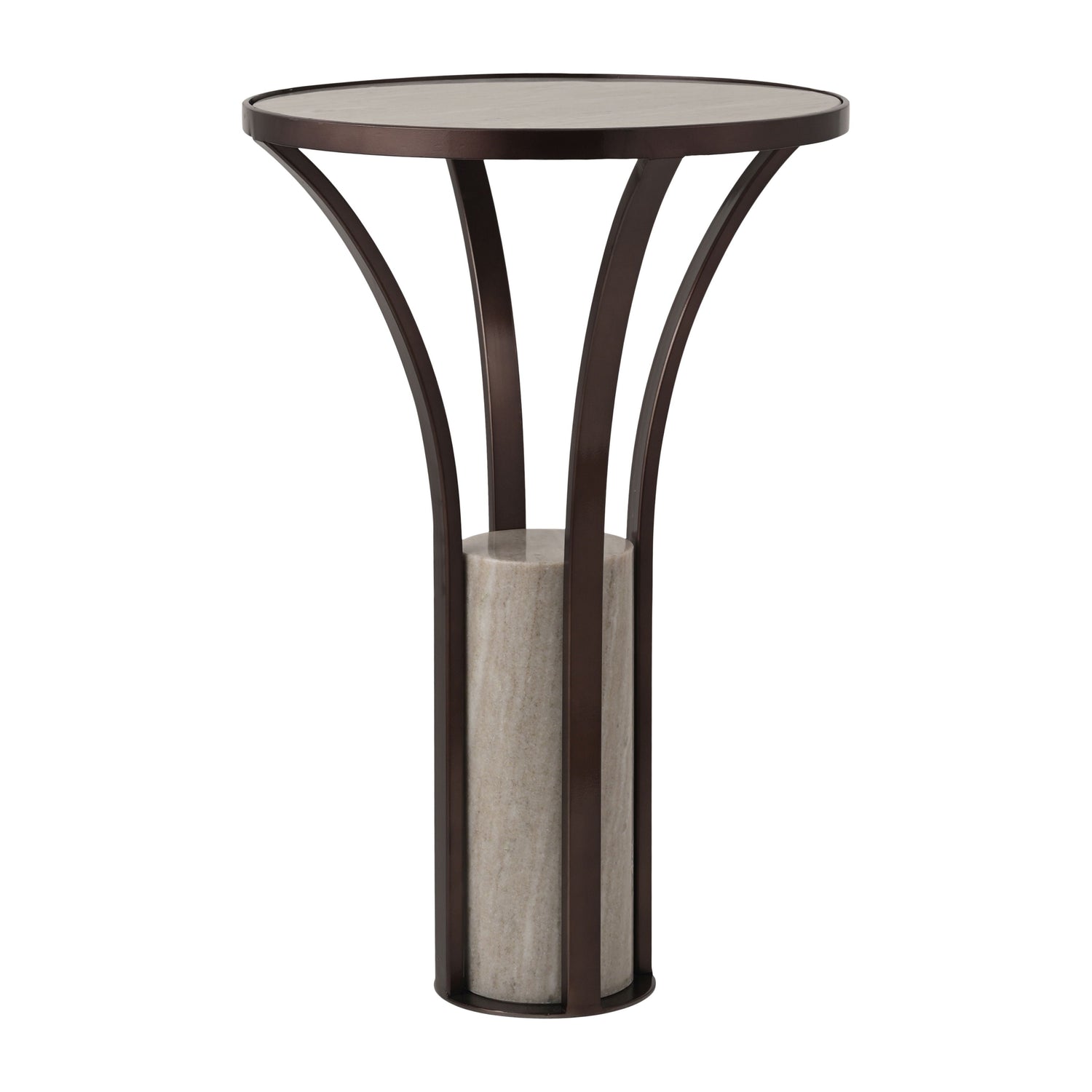Alford Marble Top Table - Bronze
